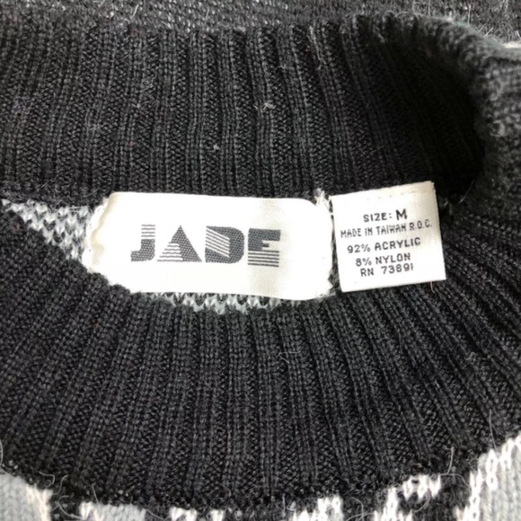 Jade LongSleeve Crew Neckline Floral Black Sweater - Picture 5 of 5